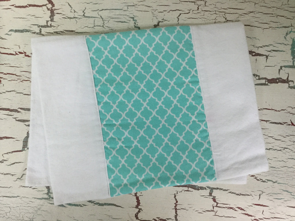 Aqua Lattice Burp Cloth
