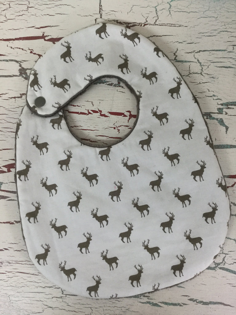 Stone Buck on Ivory Bib