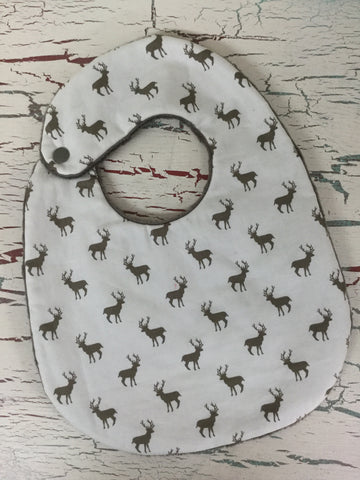 Stone Buck on Ivory Bib