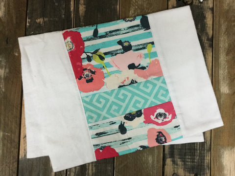 Paparounes in Teal Burp Cloth