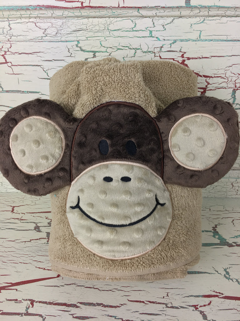 Hooded Bath Towel Monkey Boy