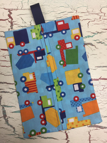 Ready, Set, Go Work Trucks Primary Diaper/Wipee Case