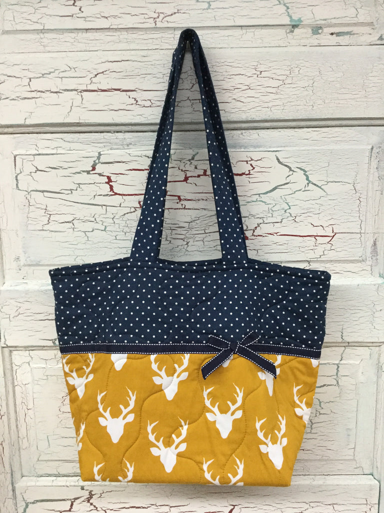 Buck forest in Mustard XL Bag