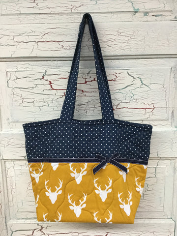 Buck forest in Mustard XL Bag