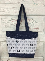 Gray and Navy Elephants