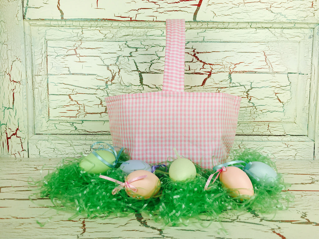 Easter Basket Light Pink Gingham
