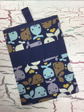 Whales Diaper/Wipee Case