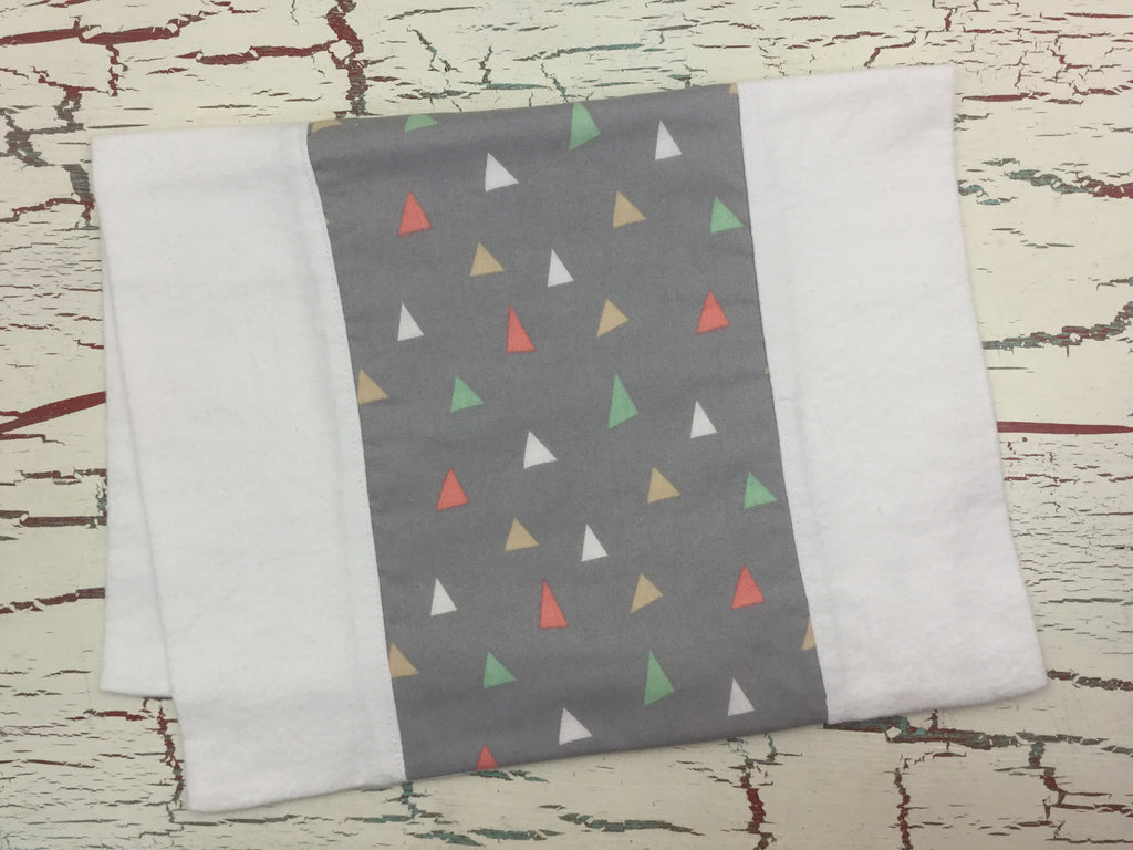 Camping Bear and Hedgehog Triangle Burp Cloth