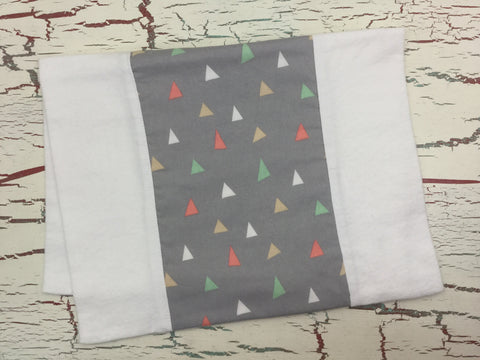 Camping Bear and Hedgehog Triangle Burp Cloth