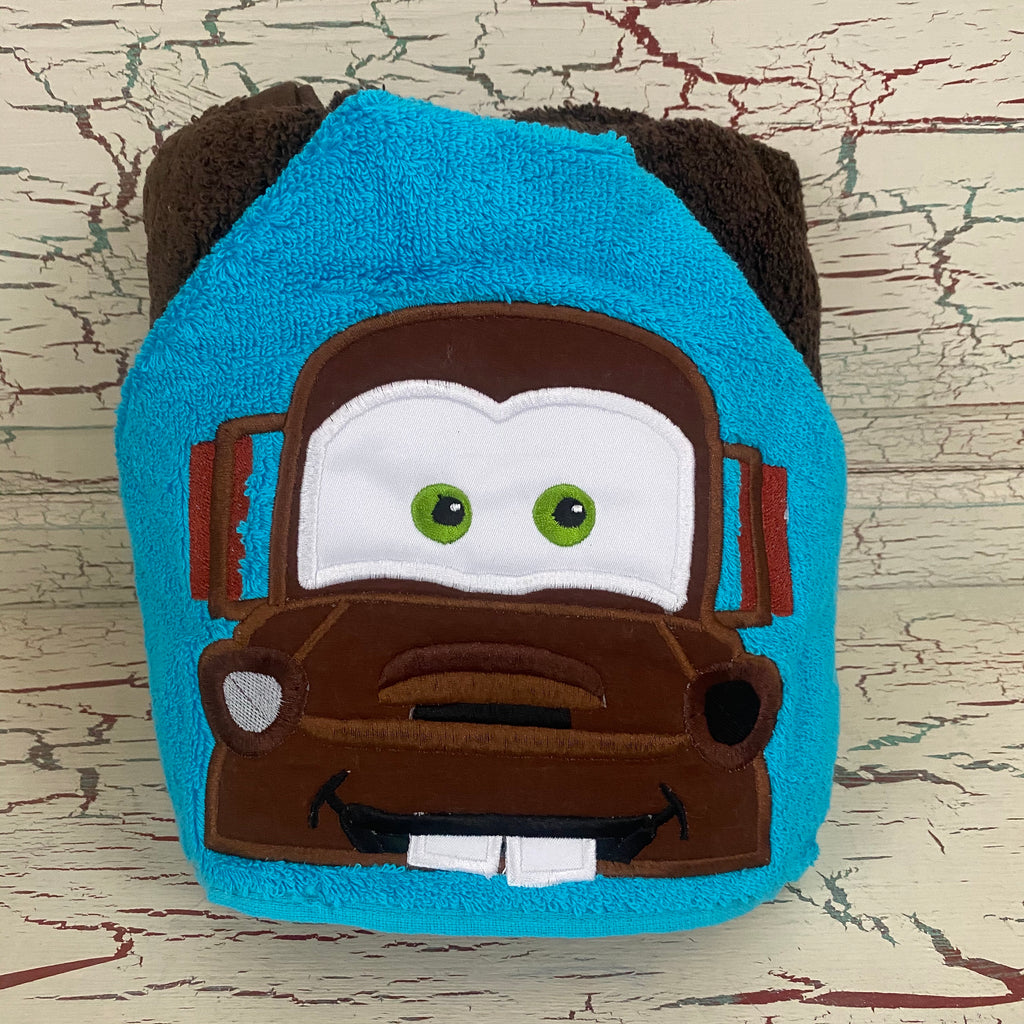 Hooded Bath Towel Tow Truck