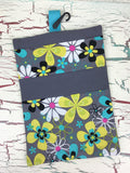 Lagoon Far Out Floral Gray Diaper/Wipee Case