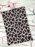 Ivory and Brown Giraffe Diaper/Wipee Case