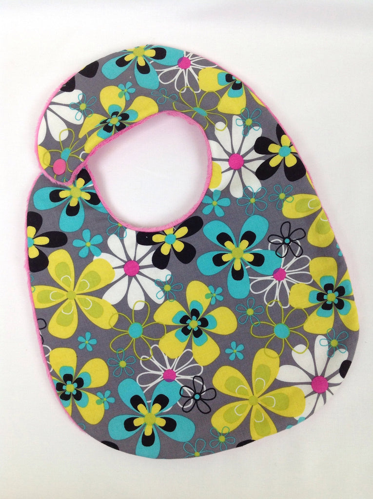 Lagoon Far Out Floral Gray Bib
