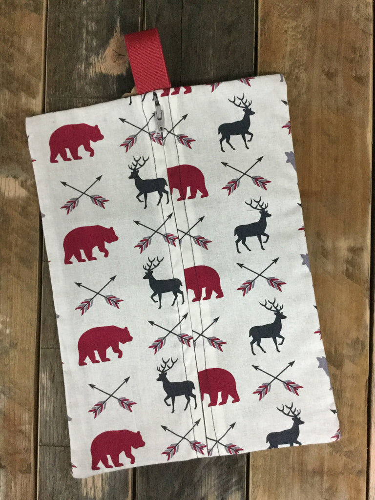 Fox and Bear Diaper/Wipee Case
