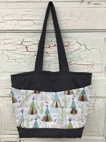 Teepee and Cactus XL Bag