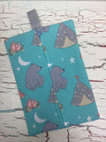 Camping Bear & Hedgehog Diaper/Wipee Case