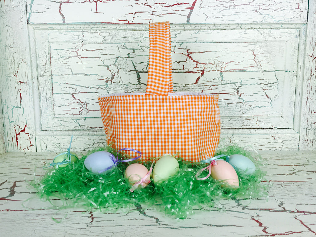 Easter Basket Orange Gingham