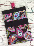 Brown Multi Paisley Diaper/Wipee Case
